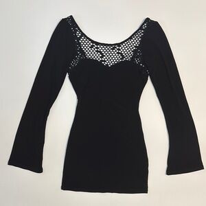 Symphony Black Mini Dress Women’s Bodycon Gothic Whimsigoth Rave Club